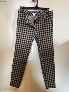 New York & Company Black and Tan Gingham Pants